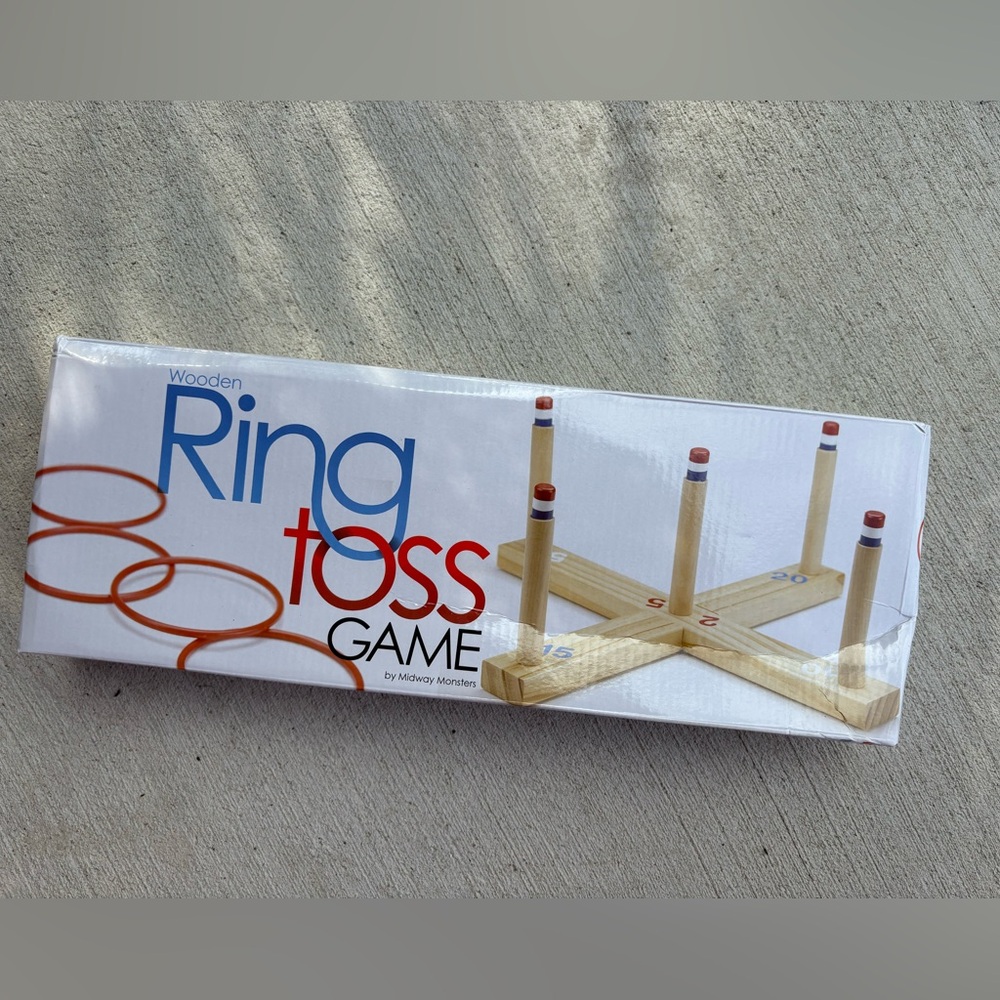NEW RING TOSS GAME- 14.5 INCHES WIDE 6.25 INCHES TALL